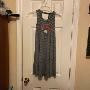 NWT🔖 Rolla Coster girls👧black/white stripe cutout dress 👗 Sz 12